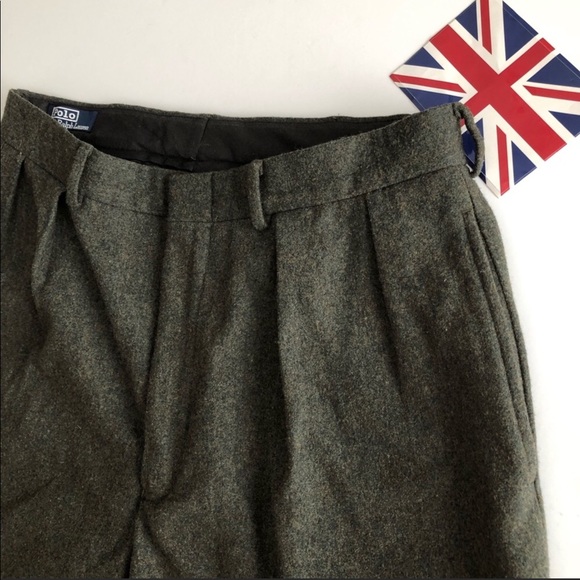 Polo by Ralph Lauren 100% Wool Olive Pants - Picture 3 of 4
